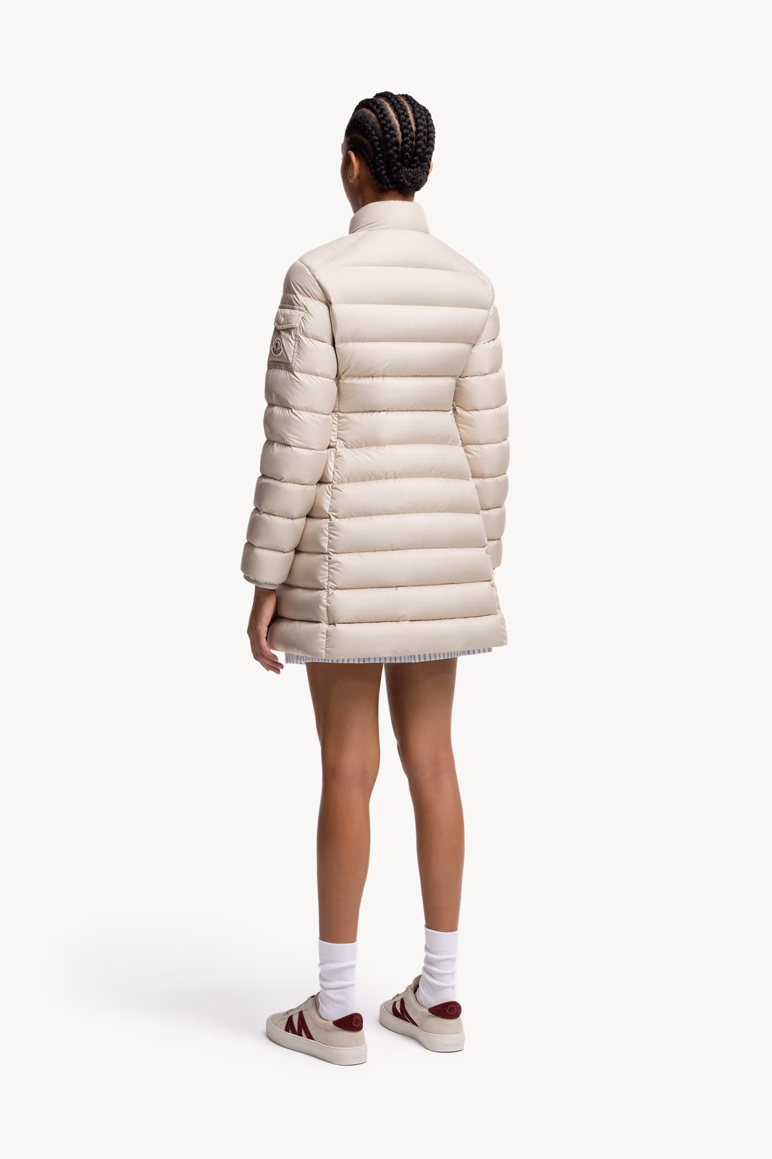 Igesse Mid-Length Down Jacket Women Light Beige Moncler 5
